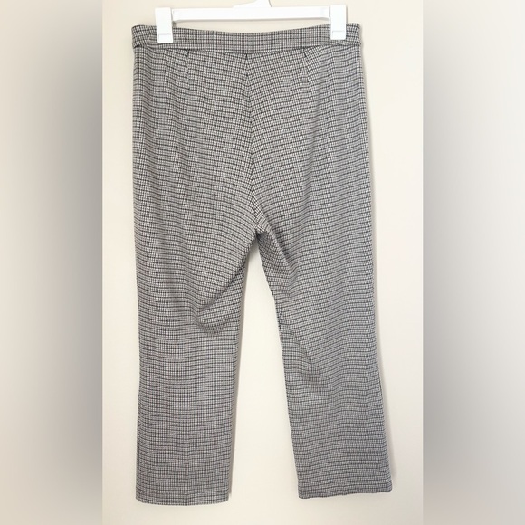Theory Stratton Knit Houndstooth High Rise Cropped Trouser Pants - Picture 2 of 8